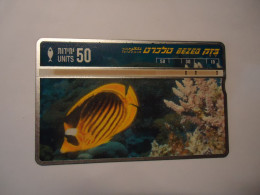 ISRAEL   USED  CARDS  FISH FISHES  MARINE LIFE - Pesci