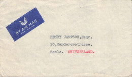 INDIA - AIRMAIL BOMBAY - SUISSE  / 5270 - 1936-47 King George VI