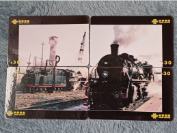 CHINA - TRAIN-038 - PUZZLE SET OF 4 CARDS - China