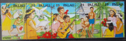 Palau 1990, Christmas, MNH Stamps Strip - Palau