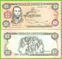 JAMAICA 2 DOLLARS 1993 P-69e  UNC - Jamaica