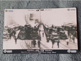 CHINA - TRAIN-040 - PUZZLE SET OF 4 CARDS - China