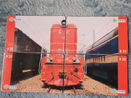 CHINA - TRAIN-044 - PUZZLE SET OF 4 CARDS - China