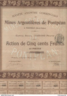 PONTPEAN--Action Des Mines Argentifères --45X35 - P - R