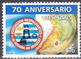 2005 URUGUAY MNH - Yv 2245 Customs Agents Aduana Mapa Map - Uruguay