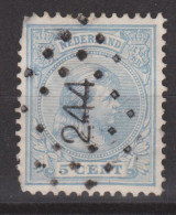 NVPH Nederland Netherlands Pays Bas Holanda 35 CANCEL UITHUIZEN Puntstempel 244 ; Wilhelmina 1891 ZELDZAAM - Gebruikt