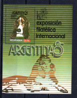 NICARAGUA - 1985 - M/S - B/F - CHIENS - DOGS - EXPOSITION PHILATELIQUE INTERNATIONALE - INTER. PHILATELICAL EXPOSITION - Nicaragua