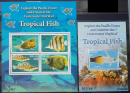 Palau 2007, Tropical Fish, Two MNH S/S - Palau