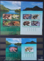 Palau 2014, Frogs, Four MNH S/S - Palau
