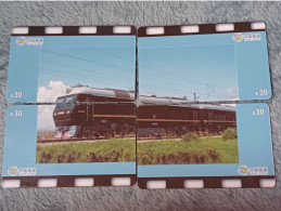 CHINA - TRAIN-055 - PUZZLE SET OF 4 CARDS - China