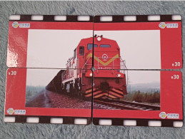 CHINA - TRAIN-056 - PUZZLE SET OF 4 CARDS - China