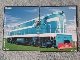 CHINA - TRAIN-059 - PUZZLE SET OF 4 CARDS - China