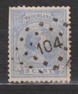 NVPH Nederland Netherlands Pays Bas Niederlande Holanda 35 CANCEL THOLEN Puntstempel 104; Wilhelmina 1891 ZELDZAAM - Usati