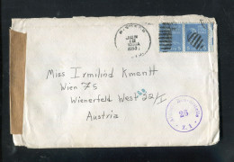 "USA" 1952, Brief Mit "ZENSUR" (Alliierte Zensurstelle) Nach Wien (60086) - Briefe U. Dokumente