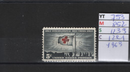 PRIX FIXE Obl  753 YT 852 MIC 1239 SCO 1221 GIB Red Cross 1963  58A/10 - Usati