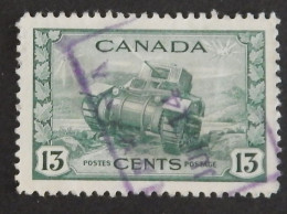 CANADA YT 214 OBLITERE "CHAR D ASSAUT" ANNÉES 1943/1946 - Used Stamps