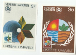 ENVIRONMENT - 2 Difft UN Geneve FDC Maximum Cards Stamps  Cover Card  United Nations - Environment & Climate Protection