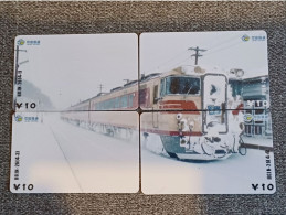 CHINA - TRAIN-068 - PUZZLE SET OF 4 CARDS - Chine