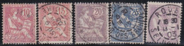 France  .  Y&T   .    124/128       .     O        .     Oblitéré - Gebraucht