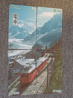 CHINA - TRAIN-075 - PUZZLE SET OF 4 CARDS - China