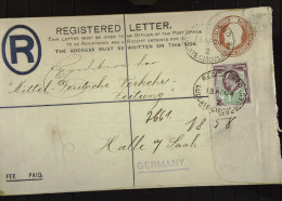 England: London Registered Letter Cover To Germany Vom 13.4.1904 Nach Halle (Saale) Mit 1 1/2 D K Nr: 105 A - Varietà, Errori & Curiosità