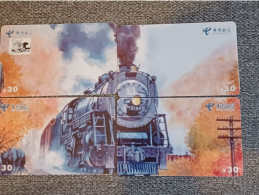 CHINA - TRAIN-080 - PUZZLE SET OF 4 CARDS - Chine