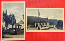 OUREN  -   2 Cartes : Ecole Communale Et L'Eglise - Burg-Reuland