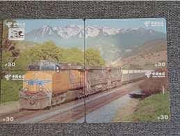 CHINA - TRAIN-094 - PUZZLE SET OF 4 CARDS - Chine