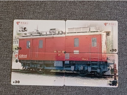 CHINA - TRAIN-099 - PUZZLE SET OF 4 CARDS - China