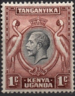 KENYA UGANDA & TANZANIA/1935/MH/SC#46/KING GEORGE V/ KGV / KAVIRONDO CRANES /1c RED BROWN & BLACK - Kenya, Oeganda & Tanzania