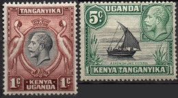 KENYA UGANDA & TANZANIA/1935/MH/SC#46-7/KING GEORGE V/ KGV / DHOW ON LAKE VICTORIA / SAILING / PARTIAL SET - Kenya, Uganda & Tanzania