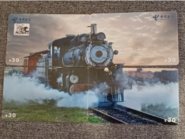 CHINA - TRAIN-118 - PUZZLE SET OF 4 CARDS - China