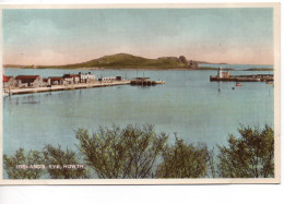 COLOURED POSTCARD - IRELANDS EYE HOWTH  - COUNTY DUBLIN - HARBOUR - LIGHTHOUSE - Dublin