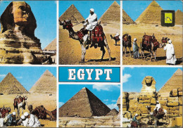 EGYPT - Giza - Pyramids - Sphinx - Used Postcard - Guiza