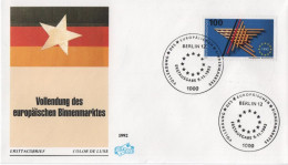 Germany Deutschland 1992 FDC Vollendung Des Europäischen Binnenmarktes Completion Of The European Internal Market Berlin - 1991-2000