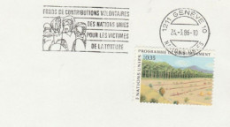 TORTURE VICTIMS Illus SLOGAN Cover UN Geneva Stamps United Nations 1986 - Cartas & Documentos