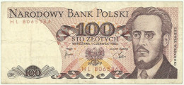 POLAND - 100 Zlotych - 1982 - Pick 143.d - Série HL - Narodowy Bank Polski - Polonia