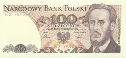 POLAND - 100 Zlotych - 1986 - Pick 143.e - Unc. - Série NZ - Narodowy Bank Polski - Polonia