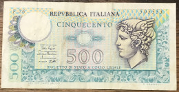 Billet De 500 Lires Italie - Sonstige & Ohne Zuordnung