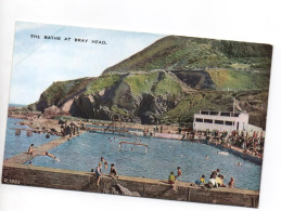COLOURED POSTCARD -THE BATHS AT BRAY HEAD  - COUNTY WICKLOW - IRELAND - Wicklow