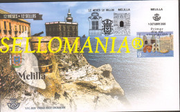 2020 MELILLA 12 MESES 12 SELLOS PASTELA CALA DE TRAPANA 5370 FDC SPD TC23936 - FDC