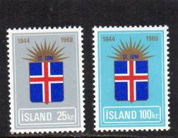 1969 IJsland Yv N° 385/386 : ** - MNH - NEUF - POSTFRISCH - POSTFRIS - Unused Stamps