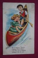 ESPAÑA-TARJETA  POSTAL - Rowing-  Old Spanish Postcard - Humour - Rowing