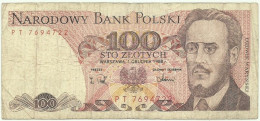 POLAND - 100 Zlotych - 1988 - Pick 143.e - Série PT - Narodowy Bank Polski - Poland