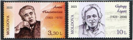 Moldova 2023 . Music. Composers Aram Khachaturian And Georgy Ligeti . 2v. - Moldawien (Moldau)