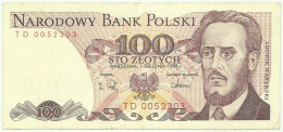 POLAND - 100 Zlotych - 1988 - Pick 143.e - Série TD - Narodowy Bank Polski - Poland