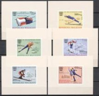 Madagascar 1975, Olympic Games In Innsbruck, Skiing, Skating, Bobsleiging, 6BF Deluxe - Hiver 1964: Innsbruck