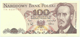 POLAND - 100 Zlotych - 1988 - Pick 143.e - Unc. - Série TH - Narodowy Bank Polski - Poland