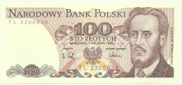 POLAND - 100 Zlotych - 1988 - Pick 143.e - Unc. - Série TL - Narodowy Bank Polski - Poland