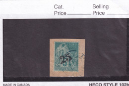 France Colonie Gabon Type Alphée Dubois N° 8 Oblitéré Sur Fragment - Used Stamps